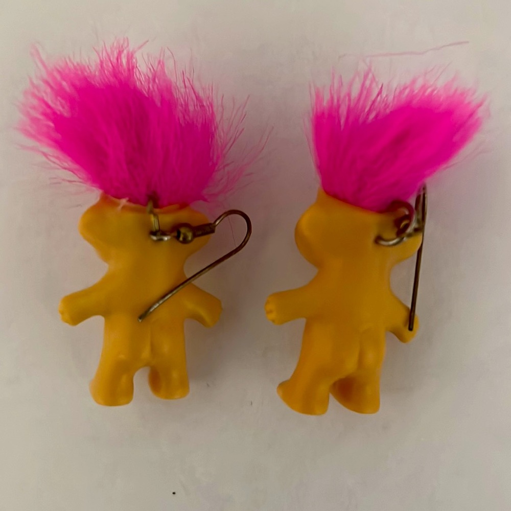 Troll earrings from the 90s, NWOT - Picture 2 of 2